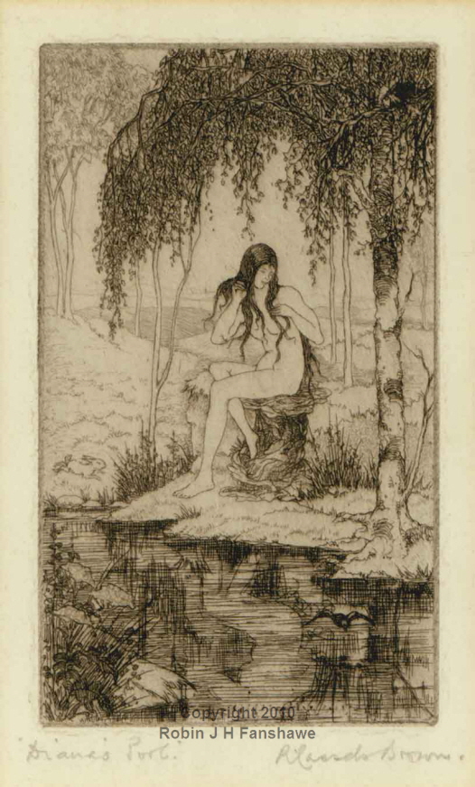 28 - Etching - 'Diana's Pool'