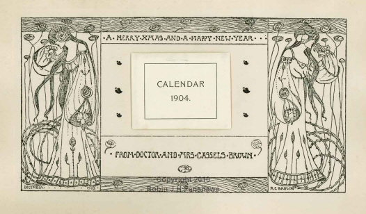 3 - Block print - Christmas Calendar for 1903