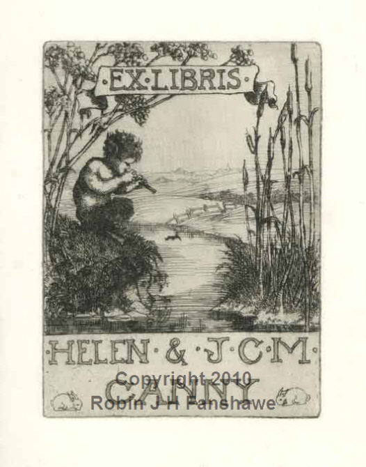 5 - RCB Bookplate for Canny - etching