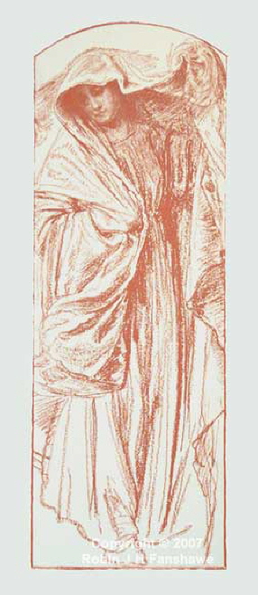 Study of Female Figure in Hood and Cloak