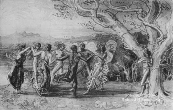 The Dance - study for the picture 'Arcadia'